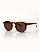 Emily Westwood Ochelari de soare rotunzi cu animal print - Maro/Portocaliu