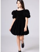 EMMA concept wear Rochie evazata cu maneci bufante - Negru