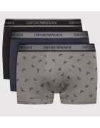 Emporio Armani Set 3 perechi de boxeri barbati - bumbac - negru/gri/albastru marin