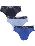 Emporio Armani Set 3 perechi de chiloti barbati - albastru - bumbac