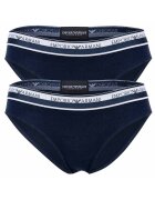 Emporio Armani Set of 2 perechi de chiloti de bumbac cu banda logo - Bleumarin
