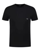 Emporio Armani Tricou cu decolteu la baza gatului si logo discret -