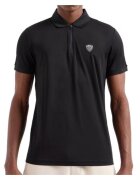 Emporio Armani Tricou cu guler polo si fenta cu fermoar