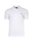 Emporio Armani Tricou polo din amestec de bumbac cu logo discret - Alb