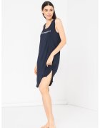 Emporio Armani Underwear Rochie de plaja cu imprimeu logo - Bleumarin