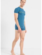 Emporio Armani Underwear Set de boxeri si tricou cu imprimeu logo - 2 piese - Albastru