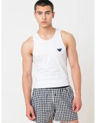 Emporio Armani Underwear Top din amestec de bumbac cu logo - Alb