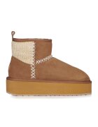 Emu Ghete flatform de piele intoarsa fara inchidere Stinger - Maro camel