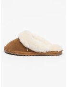Emu Papuci de casa din piele de oaie Jolie - Alb/Caramel