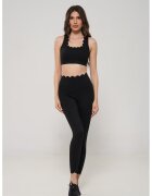 En Prive Set de bustiera slim fit si colanti cu talie inalta - 2 piese - Negru