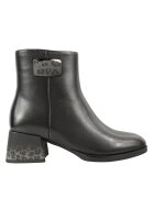 Epica Ghete elegante - dama - JI70034B negru - piele naturala - cu toc - Negru