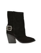 Epica Ghete elegante - dama - XS70016A negru - piele intoarsa - cu toc - Negru