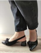 Epica Pantofi din piele intoarsa si piele lacuita - Negru