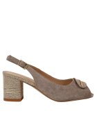 Epica Sandale dama - K360070C bej - piele intoarsa - cu toc - Bej