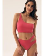 Esotiq Chiloti bikini cu talie inalta Roz aprins Firenze - Roz