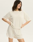 Esotiq Pantaloni scurti Ruth Alb crem - Crem