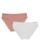 Esotiq Set 2 perechi de Chiloti Pixi Bumbac - Alb/Roz
