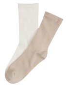 Esotiq Sosete dama - lungi - 2 perechi - bej-alb - Zabrina