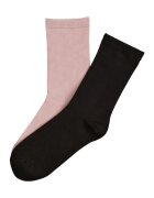 Esotiq Sosete dama - lungi - 2 perechi - negru-roz - Zahira