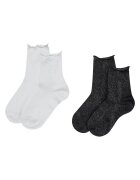 Esotiq Sosete dama set 2 perechi - alb si negru - lungi - bumbac
