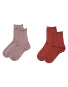 Esotiq Sosete dama set 2 perechi - roz inchis - lungi - bumbac