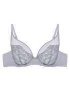 Esotiq Sutien dama Oleksa - poliamida - broderie florala - gri deschis