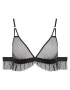 Esotiq Sutien pentru dama triunghiular - plasa decorativa - poliamida - negru