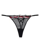 Esotiq Tanga dama poliamida - broderie cirese - negru