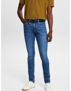 ESPRIT Blugi skinny cu talie medie - Albastru inchis