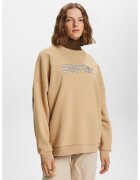 ESPRIT Bluza de trening cu broderie logo - Maro deschis