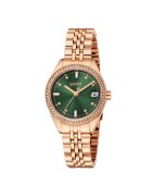ESPRIT Ceas de mana dama 30 mm - carcasa din otel - curea roz aurie - mecanism quartz