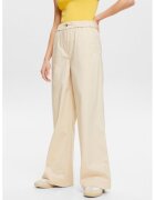 ESPRIT Pantaloni ampli de poplin - Bej deschis