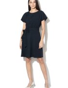 ESPRIT Rochie evazata cu dungi - Alb/Bleumarin