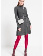 ESPRIT Rochie tricotata cu o curea - Gri inchis melange