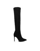 Eva Minge Cizme dama piele naturala - negru - model elegant - Negru