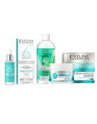 Eveline Cosmetics Set ingrijire fata Eveline Niacinamide Clear Glow - Crema pentru ten cu imperfectiuni - 50 ml + Ser reparator lipidic cu ceramide - 6 Ceramide - 30 ml + Apa micelara Aloe Vera 3in1 - 400 ml