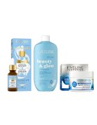 Eveline Cosmetics Set ingrijire ten Eveline Hyaluron Aqua - Crema hidratanta pentru ten uscat si foarte uscat - 50 ml + Ser fata 2in1 pentru hranire si netezire Duo Power - 18ml + Balsam hidratant pentru corp - Hydragenious - 350 ml