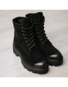 Exclusives Bocanci din piele intoarsa - cu siret Classic - Negru