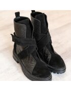 Exclusives Bocanci piele naturala - Bristol - Croco Black - Negru