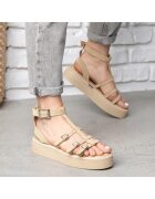 Exclusives Sandale Arezzo Piele naturala - Bej