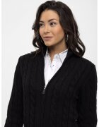 Felix Hardy Cardigan cu design torsade si fermoar - Negru