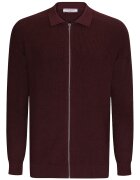 Felix Hardy Cardigan cu fermoar si maneci raglan - Rosu inchis