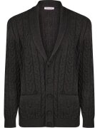 Felix Hardy Cardigan din bumbac cu model torsade si nasturi - Gri antracit