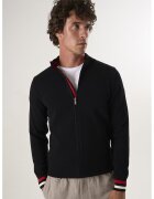Felix Hardy Cardigan tricotat cu terminatii cu dungi - Negru