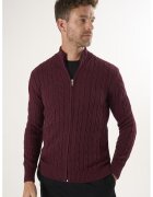 Felix Hardy Cardigan uni de bumbac cu fermoar - Visiniu