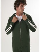 Felix Hardy Hanorac de bumbac cu fermoar si buzunare laterale - Verde inchis