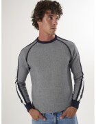 Felix Hardy Pulover din bumbac cu maneci raglan - Gri inchis melange/Bleumarin
