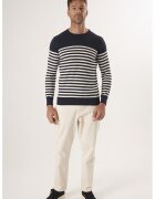Felix Hardy Pulover din bumbac cu model in dungi - Crem/Bleumarin