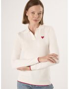 Felix Hardy Pulover polo cu terminatie contrastante - Crem