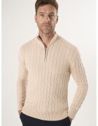 Felix Hardy Pulover regular fit cu fenta cu fermoar - Bej